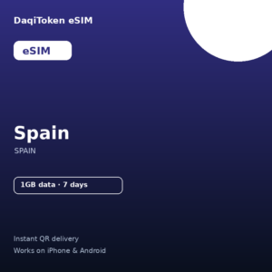 西班牙 eSIM - 1GB / 7 天