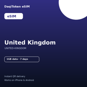 英国 eSIM - 1GB / 7 天